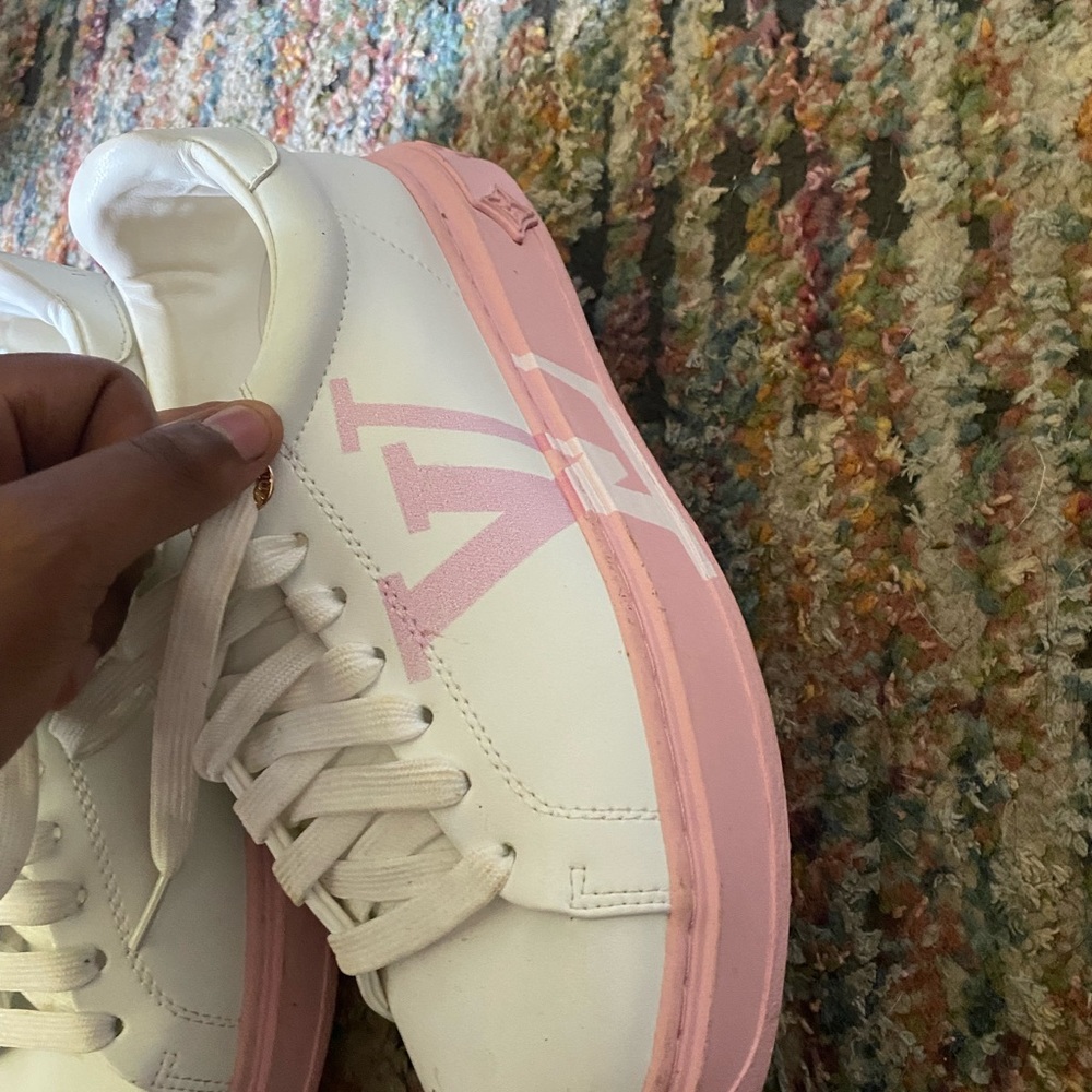 Pink Louis Vuitton sneakers